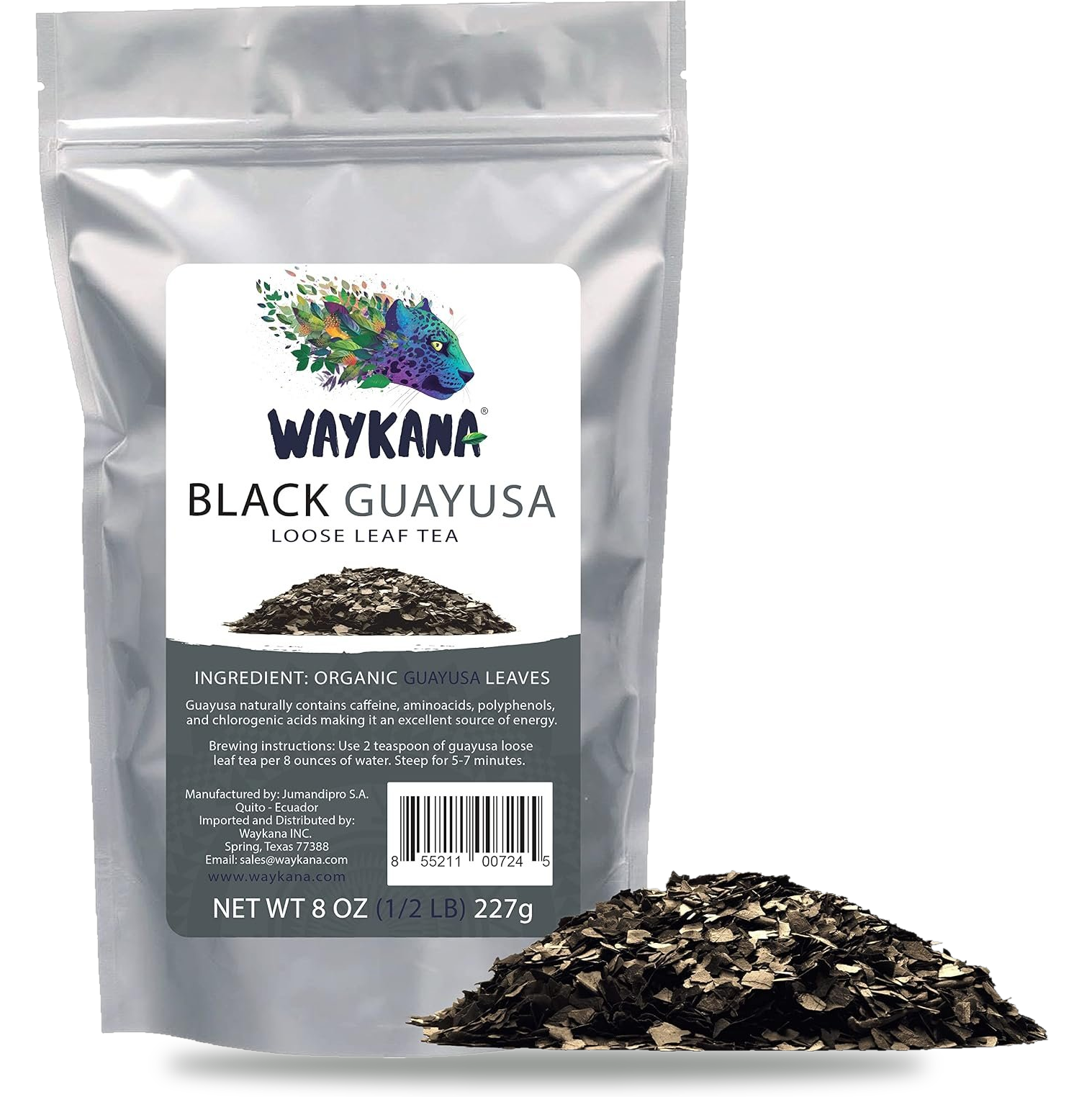 WAYKANA Black Guayusa loose leaf tea