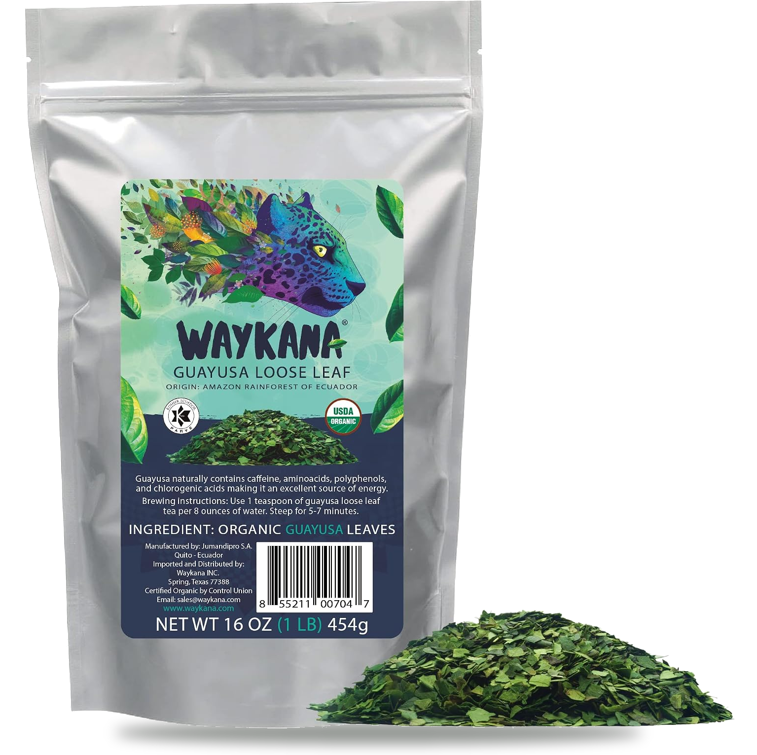 WAYKANA Green Guayusa loose leaf tea